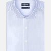 Chemises Homme Café Coton | Chemise Hebert A Rayures Ciel