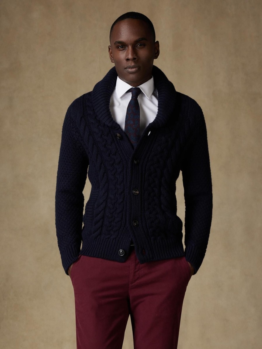 Pret A Porter Café Coton | Cardigan Torsade Arthur Marine