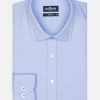 Chemises Homme Café Coton | Chemise En Pin Point Royal Ciel