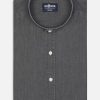 Chemises Homme Café Coton | Chemise Cintree Lou En Denim Gris