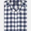 Chemises Homme Café Coton | Chemise Barkley En Flanelle A Carreaux Marine