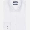 Chemises Homme Café Coton | Chemise Cintree En Twill Royal Blanc