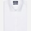 Chemises Homme Café Coton | Chemise Cintree En Oxford Blanc - Gorge Cachee