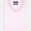 Chemises Homme Café Coton | Chemise En Chevron Rose - Col Boutonne