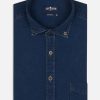 Chemises Homme Café Coton | Chemise Kurt En Oxford Indigo - Col Boutonne