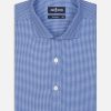 Chemises Homme Café Coton | Chemise Morris En Twill Bleu