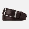 Accessoires Café Coton | Ceinture En Cuir Chocolat