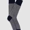 Accessoires Café Coton | Chaussettes Berty A Rayures Structurees Marine