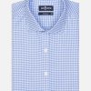 Chemises Homme Café Coton | Chemise Leelan Texturee Ciel