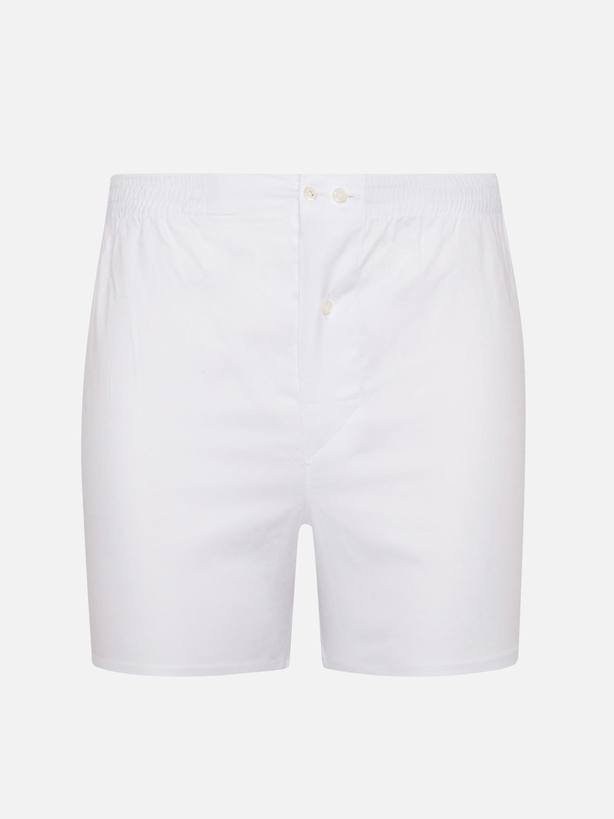 Accessoires Café Coton | Calecon En Oxford Blanc