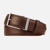 Accessoires Café Coton | Ceinture En Cuir Marron