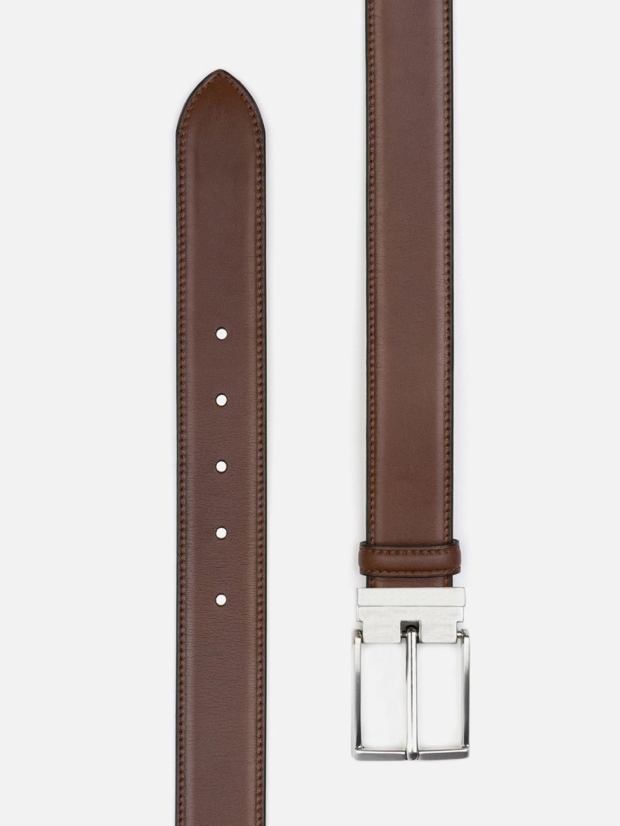 Accessoires Café Coton | Ceinture En Cuir Marron