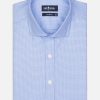 Chemises Homme Café Coton | Chemise Cameron En Twill Ciel