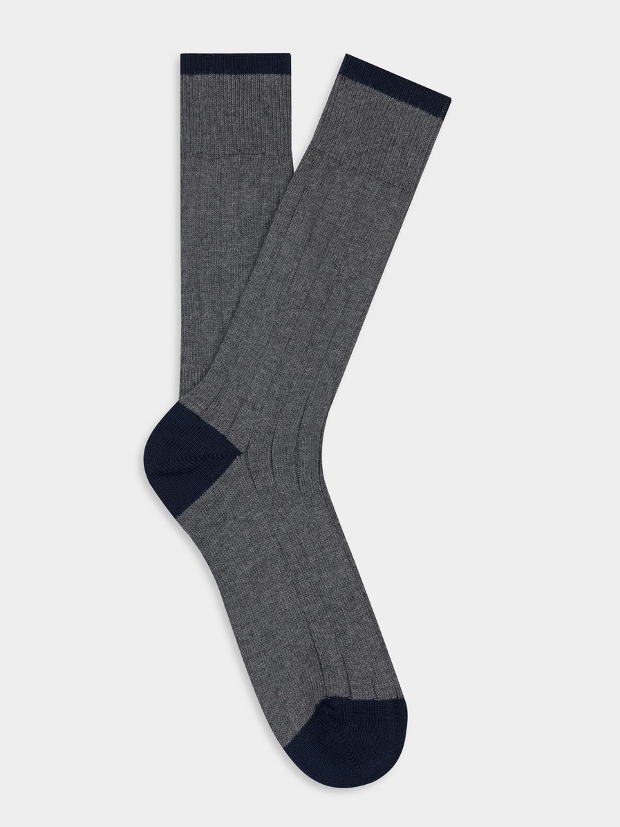 Accessoires Café Coton | Chaussettes Bicolores Barry Grises