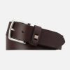 Accessoires Café Coton | Ceinture En Cuir Patine Chocolat