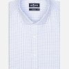 Chemises Homme Café Coton | Chemise Cintree Oleg A Carreaux Bleus