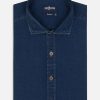 Chemises Homme Café Coton | Chemise Cintree Kurt En Oxford Indigo