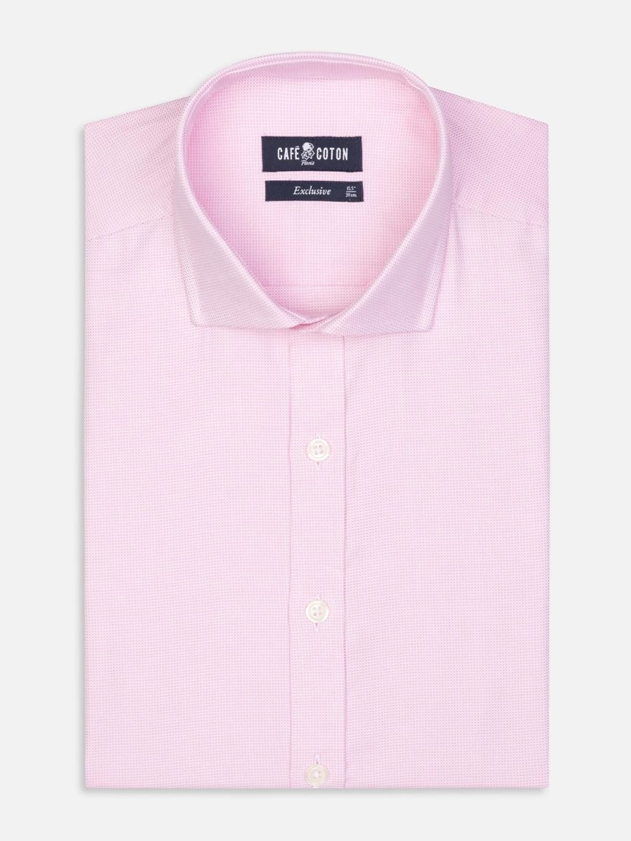 Chemises Homme Café Coton | Chemise En Natte Rose