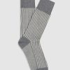 Accessoires Café Coton | Chaussettes Berty A Rayures Structurees Grises