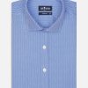 Chemises Homme Café Coton | Chemise Perry En Chevron Bleu