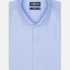 Chemises Homme Café Coton | Chemise Cintree En Oxford Ciel - Gorge Cachee