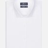 Chemises Homme Café Coton | Chemise Cintree En Oxford Blanc - Grande Longueur De Manches