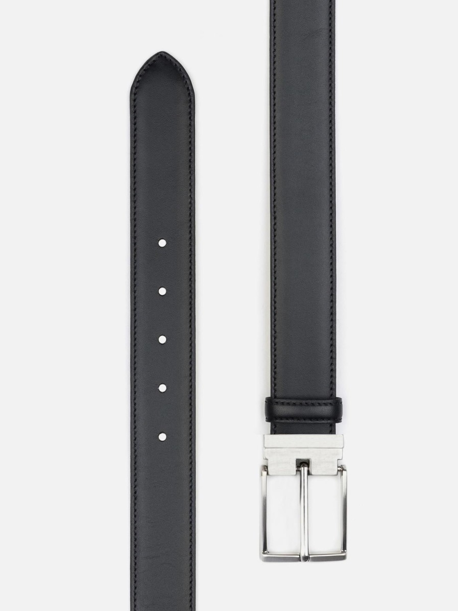 Accessoires Café Coton | Ceinture En Cuir Noir