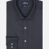 Chemises Homme Café Coton | Chemise Cintree En Twill Royal Anthracite