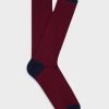 Accessoires Café Coton | Chaussettes Bicolores Barry Bordeaux