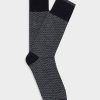 Accessoires Café Coton | Chaussettes Bauer A Motif Chevron Marine