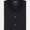 Chemises Homme Café Coton | Chemise Cintree Gleeson Noire - Petit Col