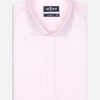 Chemises Homme Café Coton | Chemise Cintree En Chevron Rose