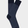 Accessoires Café Coton | Chaussettes Ben A Micro-Motif Bleu