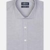 Chemises Homme Café Coton | Chemise En Pin Point Gris