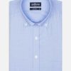 Chemises Homme Café Coton | Chemise En Oxford Ciel - Col Boutonne