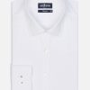 Chemises Homme Café Coton | Chemise Cintree En Popeline Royale Blanche