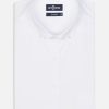 Chemises Homme Café Coton | Chemise En Popeline Blanche - Col Boutonne