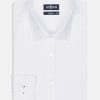 Chemises Homme Café Coton | Chemise En Pin Point Royal Blanc