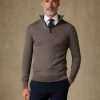 Pret A Porter Café Coton | Half Zip Greg En Merinos Marron