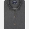 Chemises Homme Café Coton | Chemise Cintree Lou En Denim Gris