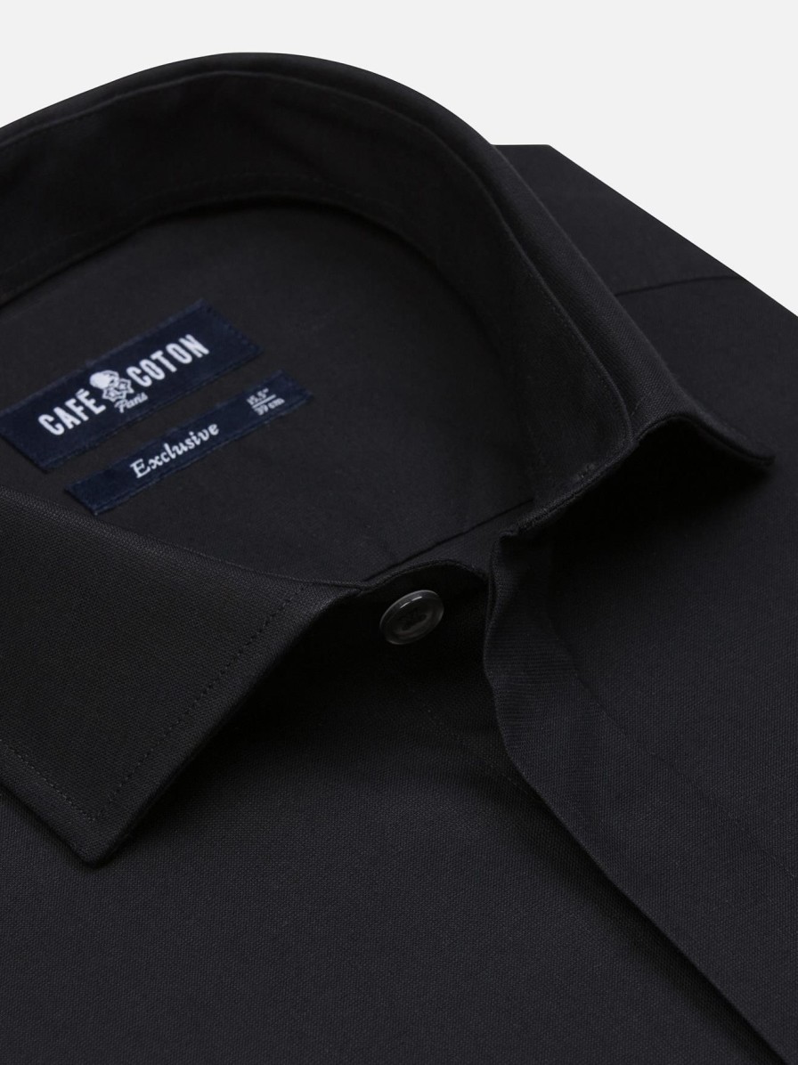 Chemises Homme Café Coton | Chemise Gleeson Noire