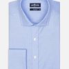 Chemises Homme Café Coton | Chemise En Oxford Ciel - Poignets Mousquetaires