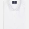 Chemises Homme Café Coton | Chemise Cintree En Pin Point Ivoire