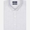 Chemises Homme Café Coton | Chemise Hall En Flanelle Grise - Col Boutonne