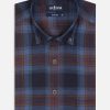 Chemises Homme Café Coton | Chemise Gleen A Motif Tartan - Col Boutonne